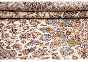 Tappeto Kashan Medaglione Floreale Beige Blu 206x315 Cm