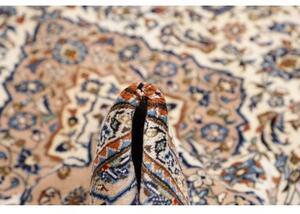 Tappeto Kashan Medaglione Floreale Avorio Blu 200x304 Cm