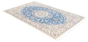Tappeto Nain 9la Medaglione Floreale Blu Avorio 132x205 Cm