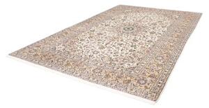 Tappeto Kashan Medaglione Floreale Avorio Blu 237x345 Cm