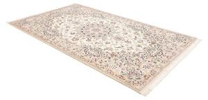 Tappeto Nain 9la Medaglione Floreale Avorio Blu 160x264 Cm