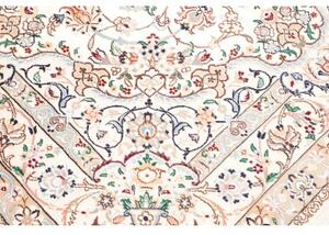 Tappeto Nain 9la Medaglione Floreale Avorio Azzurro 164x262 Cm