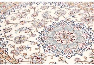 Tappeto Nain 9la Medaglione Floreale Avorio Blu 138x204 Cm