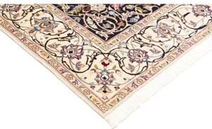 Tappeto Nain 9la Medaglione Floreale Blu Notte Avorio 167x236 Cm