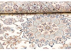 Tappeto Nain 9la Medaglione Floreale Avorio Blu 135x205 Cm