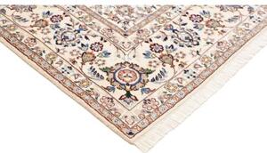 Tappeto Nain 9la Medaglione Floreale Avorio Blu 200x307 Cm
