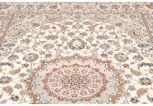 Tappeto Nain 9la Medaglione Floreale Avorio Blu 200x307 Cm