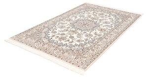 Tappeto Nain 9la Medaglione Floreale Avorio Blu 135x205 Cm