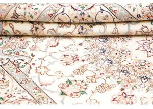 Tappeto Nain 9la Medaglione Floreale Avorio Azzurro 164x262 Cm