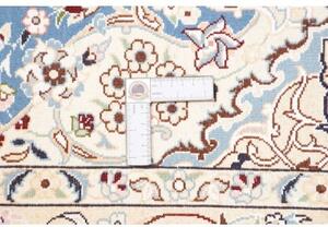Tappeto Nain 9la Medaglione Floreale Blu Avorio 135x220 Cm
