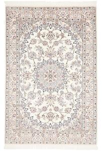 Tappeto Nain 9la Medaglione Floreale Avorio Blu 135x205 Cm