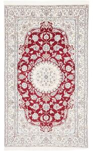 Tappeto Nain 9la Medaglione Floreale Rosso Avorio 150x256 Cm