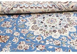 Tappeto Nain 9la Medaglione Floreale Blu Avorio 140x220 Cm
