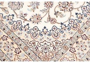 Tappeto Nain 9la Medaglione Floreale Avorio Blu 135x205 Cm
