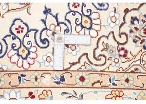 Tappeto Nain 9la Medaglione Floreale Avorio Blu 138x204 Cm