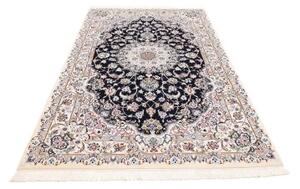 Tappeto Nain 9la Medaglione Floreale Avorio Blu Scuro 146x246 Cm