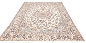 Tappeto Nain 9la Medaglione Floreale Avorio Blu 200x307 Cm