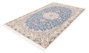 Tappeto Nain 9la Medaglione Floreale Blu Avorio 158x255 Cm