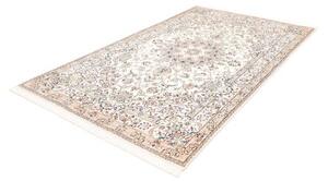 Tappeto Nain 9la Medaglione Floreale Avorio Azzurro 164x262 Cm