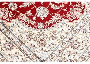 Tappeto Nain 9la Medaglione Floreale Rosso Avorio 150x256 Cm