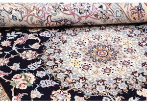 Tappeto Nain 9la Medaglione Floreale Avorio Blu Scuro 146x246 Cm