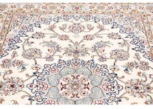 Tappeto Nain 9la Medaglione Floreale Avorio Blu 138x204 Cm