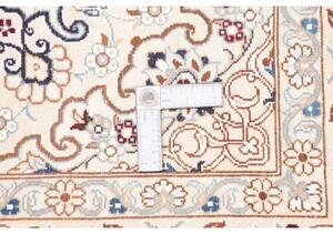 Tappeto Nain 9la Medaglione Floreale Avorio Blu 136x217 Cm