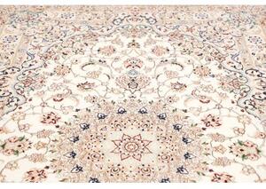 Tappeto Nain 9la Medaglione Floreale Avorio Blu 160x264 Cm