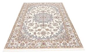 Tappeto Nain 9la Medaglione Floreale Avorio Blu 138x204 Cm