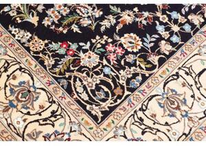 Tappeto Nain 9la Medaglione Floreale Blu Notte Avorio 167x236 Cm
