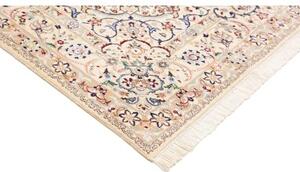 Tappeto Nain 9la Medaglione Floreale Avorio Blu 160x264 Cm