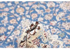 Tappeto Nain 9la Medaglione Floreale Blu Avorio 140x220 Cm