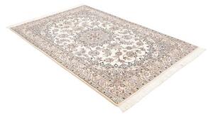 Tappeto Nain 9la Medaglione Floreale Avorio Blu 135x205 Cm