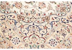 Tappeto Nain 9la Medaglione Floreale Avorio Blu 160x264 Cm