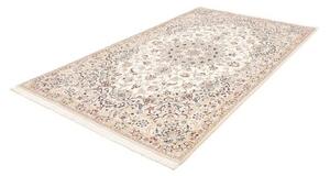 Tappeto Nain 9la Medaglione Floreale Avorio Blu 160x264 Cm