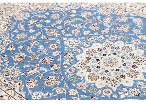 Tappeto Nain 9la Medaglione Floreale Blu Avorio 140x220 Cm