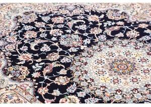 Tappeto Nain 9la Medaglione Floreale Avorio Blu Scuro 146x246 Cm