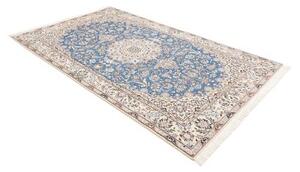 Tappeto Nain 9la Medaglione Floreale Blu Avorio 158x255 Cm