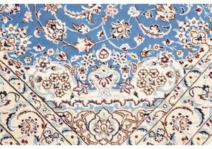 Tappeto Nain 9la Medaglione Floreale Blu Avorio 140x220 Cm