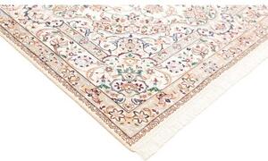 Tappeto Nain 9la Medaglione Floreale Avorio Azzurro 164x262 Cm