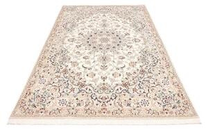 Tappeto Nain 9la Medaglione Floreale Avorio Blu 160x264 Cm