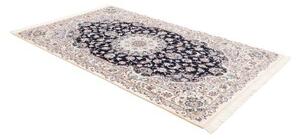 Tappeto Nain 9la Medaglione Floreale Avorio Blu Scuro 146x246 Cm