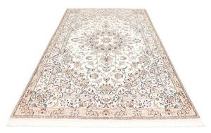 Tappeto Nain 9la Medaglione Floreale Avorio Azzurro 164x262 Cm