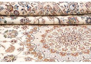 Tappeto Nain 9la Medaglione Floreale Avorio Blu 200x307 Cm