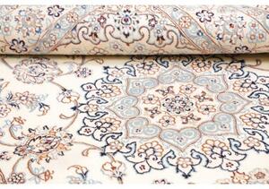 Tappeto Nain 9la Medaglione Floreale Avorio Blu 136x217 Cm