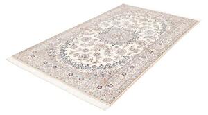 Tappeto Nain 9la Medaglione Floreale Avorio Blu 136x217 Cm