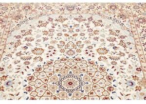 Tappeto Nain 9la Medaglione Floreale Avorio Rosso Ruggine 128x208 Cm