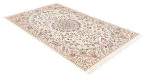 Tappeto Nain 9la Medaglione Floreale Avorio Rosso Ruggine 128x208 Cm