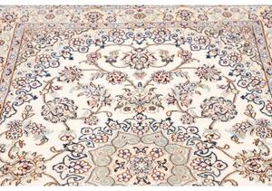 Tappeto Nain 9la Medaglione Floreale Avorio Blu Cobalto 130x200 Cm