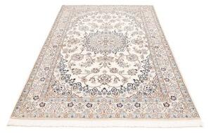 Tappeto Nain 9la Medaglione Floreale Avorio Blu 136x217 Cm